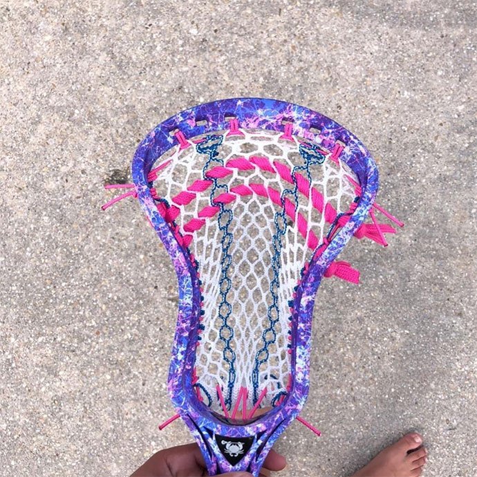 how to string a lacrosse head bottom