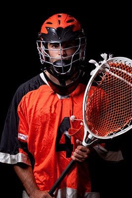 How do you tilt a lacrosse helmet?