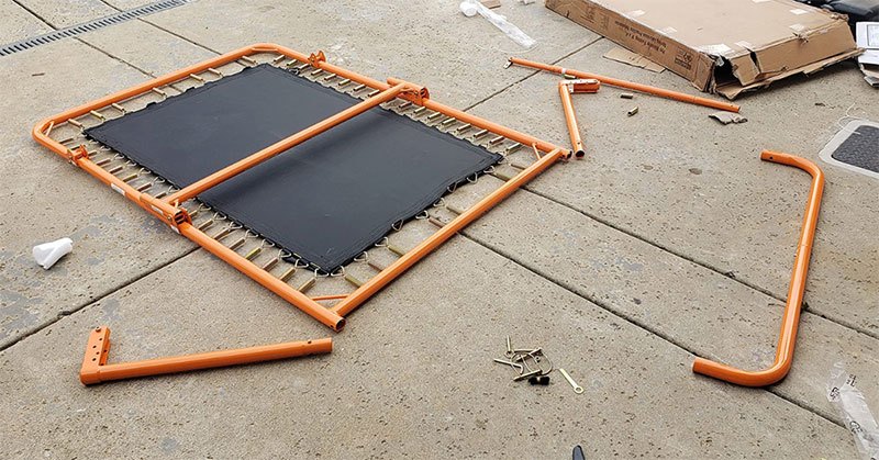 How to set up a lacrosse rebounder