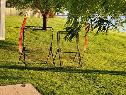 How do you practice lacrosse with a rebounder